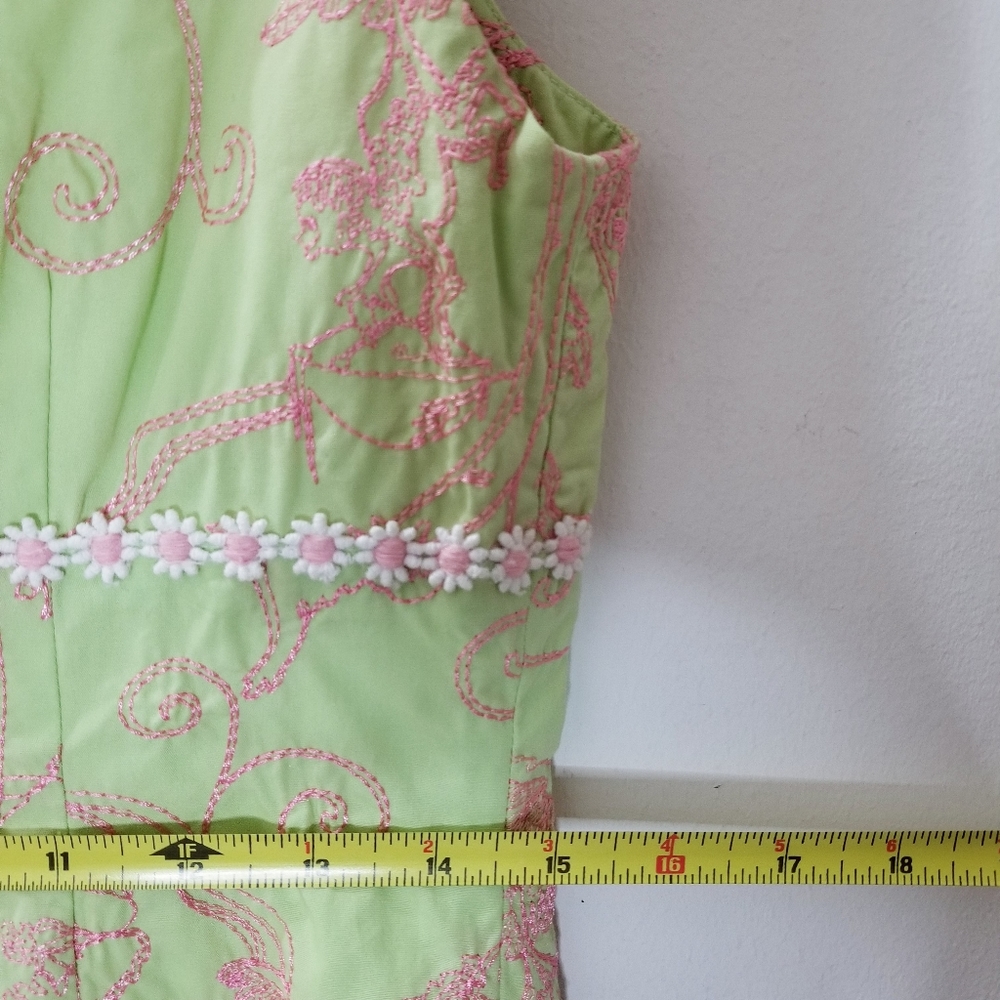 Lilly Pulitzer Vintage White Label Staci Shift Dress Pistachio Monkey Business 4 - Picture 14 of 14